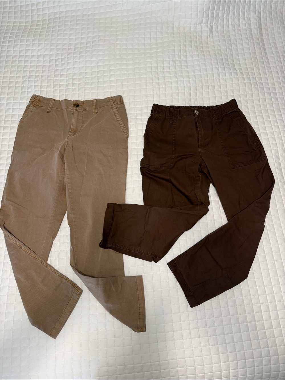 Old Navy WomensTwo Pair of Chinos in Tan and Dark Brown